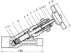 mit außenliegendem Spindelgewinde